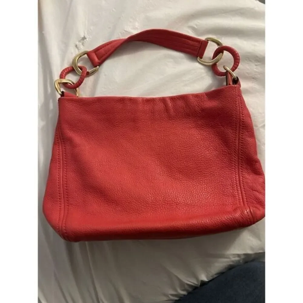 Michael Kors Fulton Hobo Fuchsia Pink Pebble Leather Chain Bag Tote Large Purse